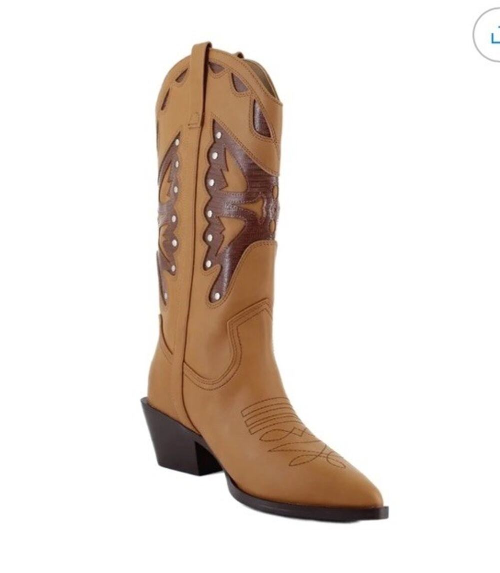 New Madden Girl Saloonn Women's Boots Natural Brown Size 7 Cowboy Western